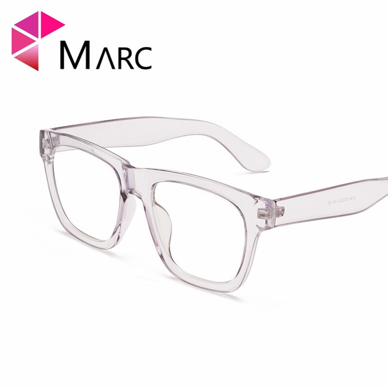 MARC Retro men's Transparent glasses Trandy clear Oversized Square eyeglasses frames women reading eyewear male Spectacle