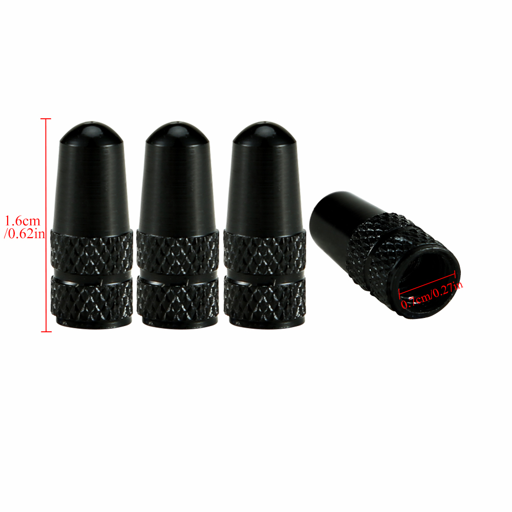 Bouchon de Valve de pneu de vélo couleur arc-en-ciel, bouchons en aluminium pour vannes, capuchon de Valve français, chapeau de pneu de vélo Presta, accessoires vtt, , 4 pièces/ensemble