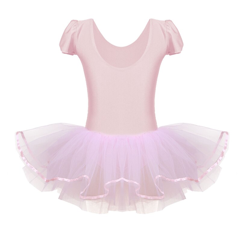 IIXPIN Girls Ballet Tutus Fairy Dance Ruffled Cap Sleeves Sequined Ballerina Shoe Ballet Dance Gymnastics Leotard Tutu Dress