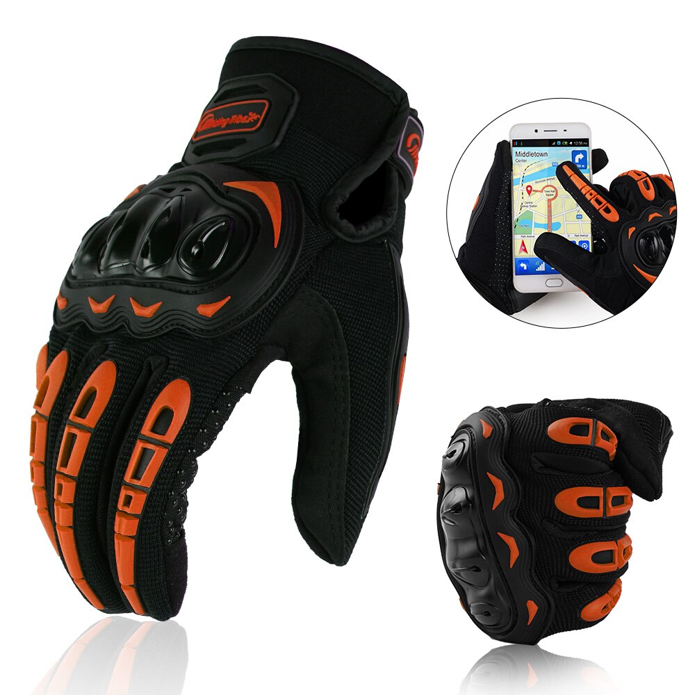 Touchscreen Motorcycle Gloves Breathable Waterproof Luva Motoqueiro Guantes Moto Protective Gears Motocross Riding Glove Gants: Moto Glove OR / M