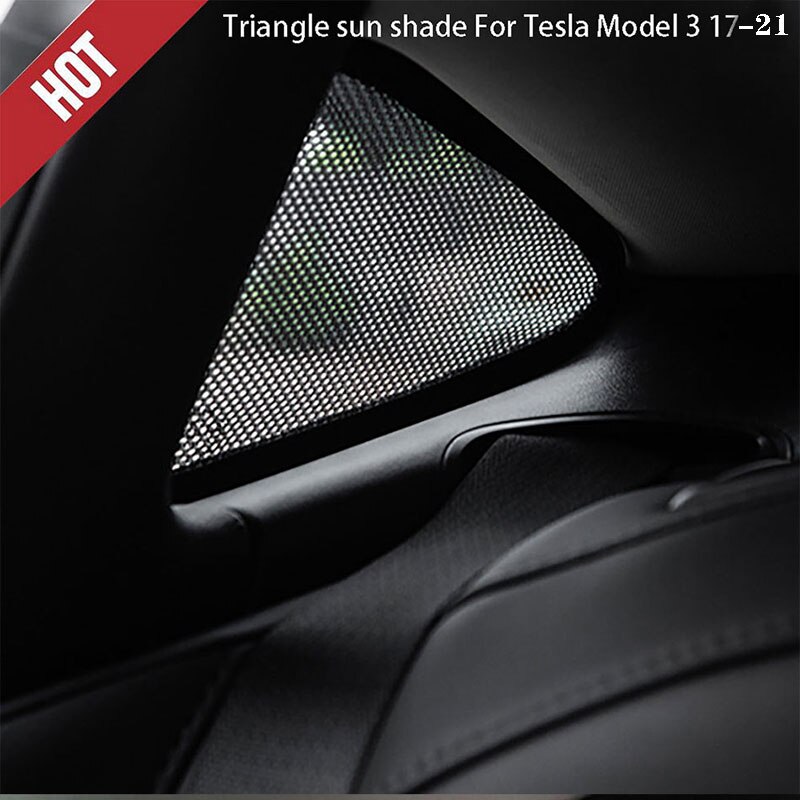 Triangel solskydd nylontyg tak solskydd solskydd för tesla modell 3 2 st