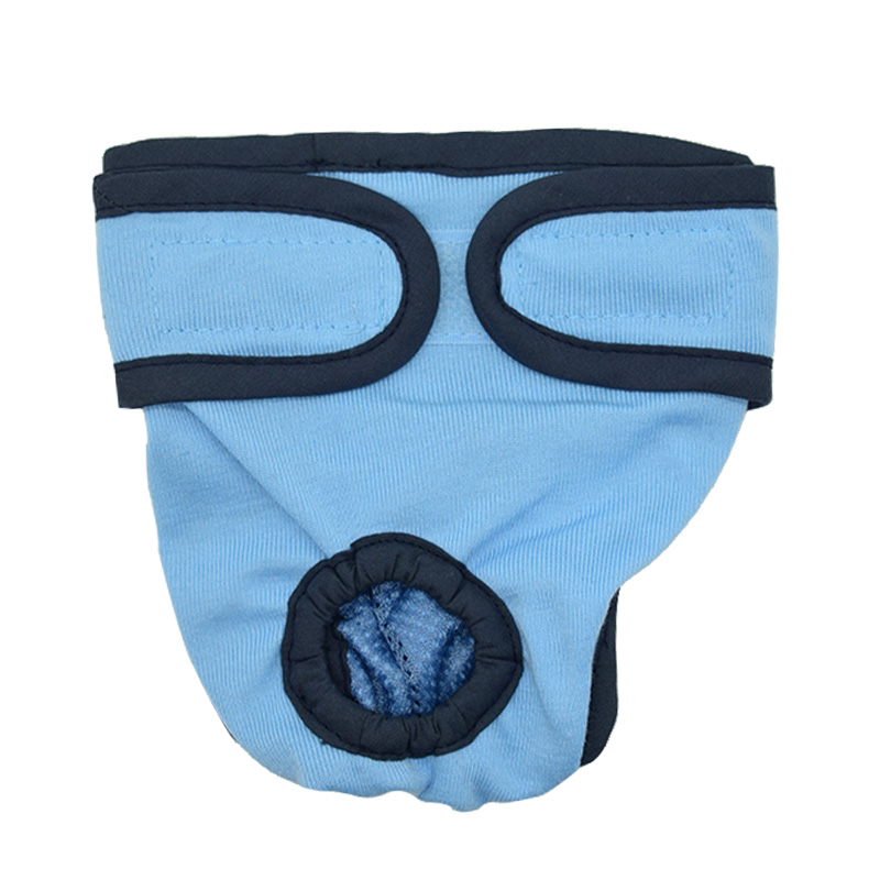 Haustier Weibliche Hund Physiologischen Hosen Sanitär Windel Waschbar Menstruation Unterwäsche Slip Für Kleine Mittel Mädchen Hunde kurze Hose: Blau / S