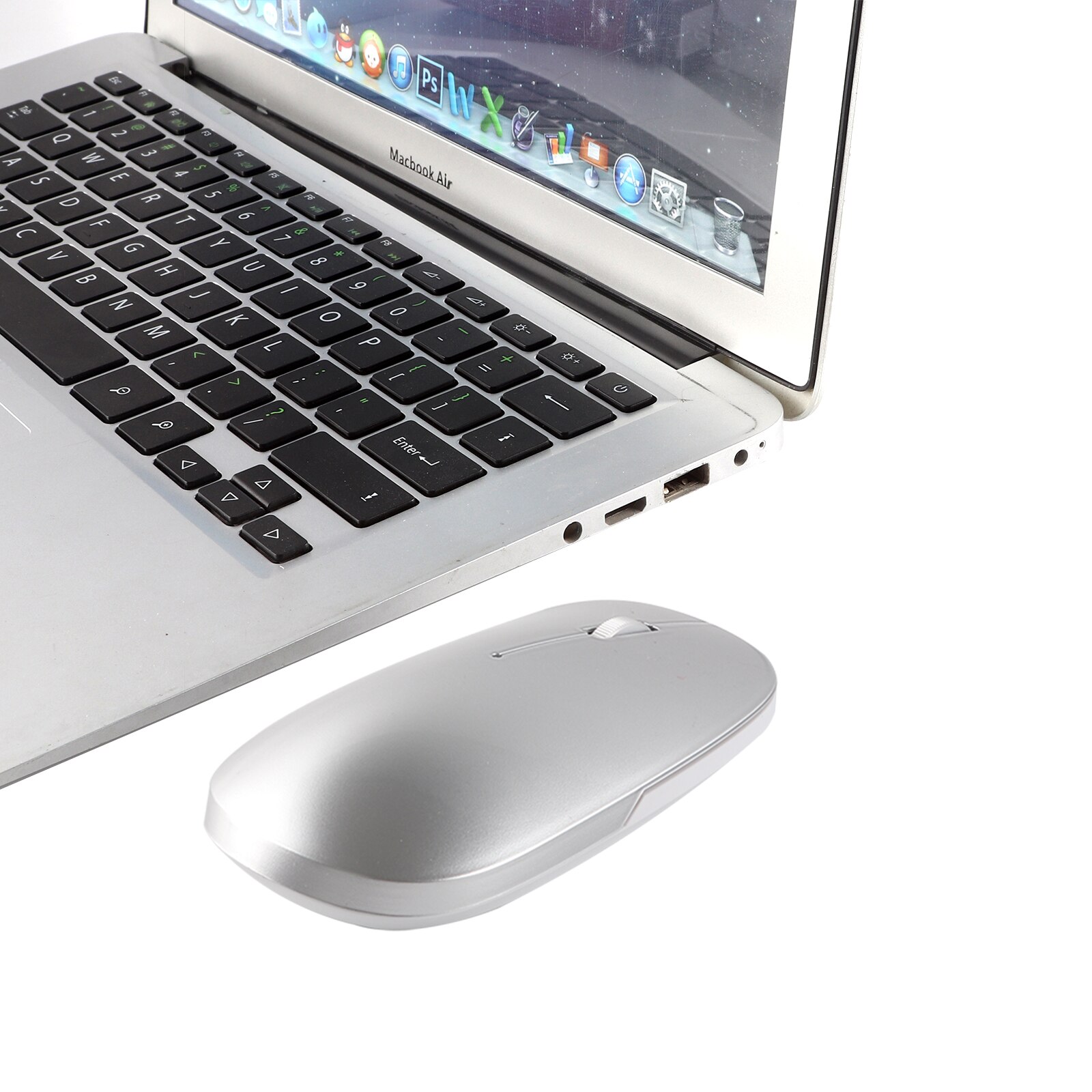 Bezprzewodowa mysz Bluetooth 5.0 mysz cichy komputer akumulator USB Mause ergonomiczne aluminiowe optyczne szczupłe myszy na laptopa PC Xiaomi
