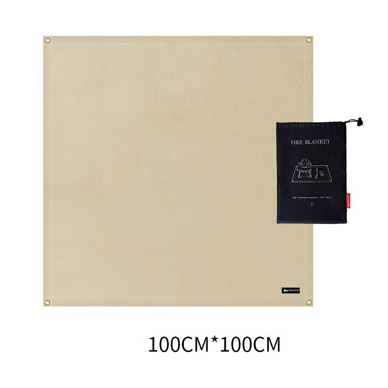 Outdoor Brandwerende Doek Vlam Mat Brandvertragende Heatproof Deken Glas Gecoat Warmte Isolatie Pad Camping Picknick Barbecue Wandelen: 100x100cm