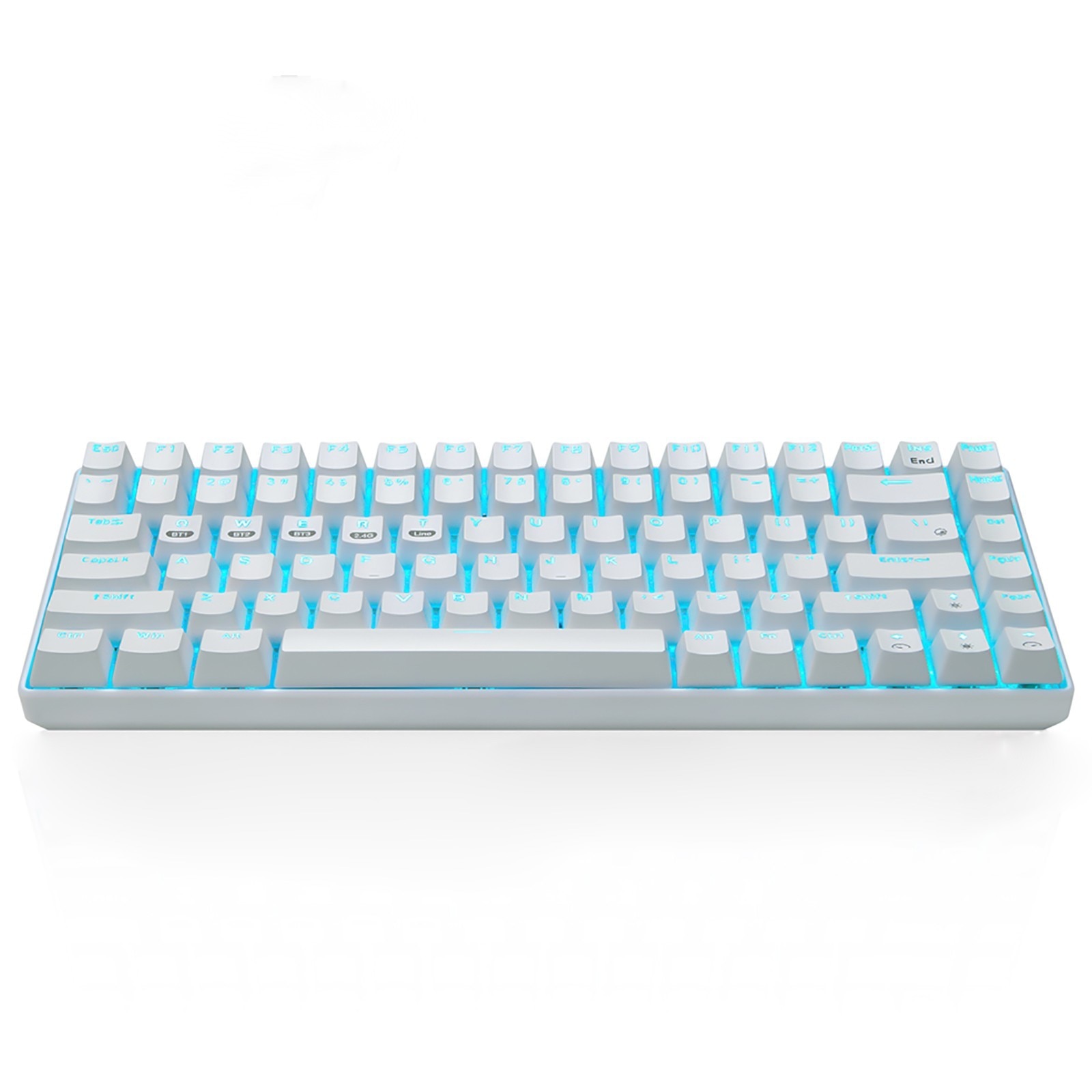 XM-RF84 Mechanical Keyboard 84-Key Bluetooth 5.0 And USB C Multi Device 3 Mode RGB Backlight 3000mAh Wireless And Wired Keyboard