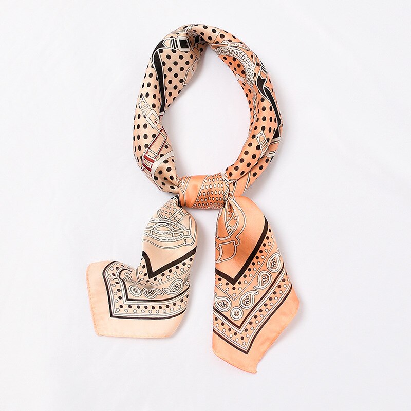 Retro Square Small Scarf Men Shirt Decorated Silk Neckwear Women Office Bandana