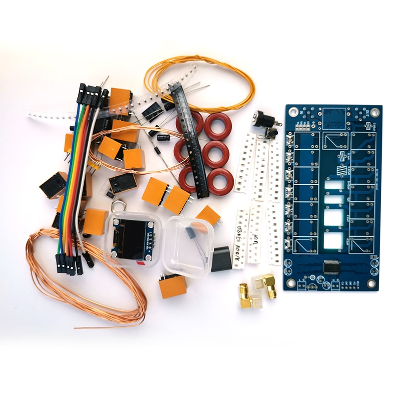 ATU-100 DIY Kits 1.8-50MHz ATU-100mini Automatic Antenna Tuner Door N7DDC 7X7 + Oled Firmware Programmed SMD/Chip