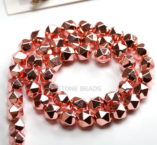 Rose Gold Ronde Facet Hematiet kralen Grootte 8-10mm Magnetische Edelsteen Voor Sieraden Maken: ROSE  GOLD / 8mm48pcs 1lot