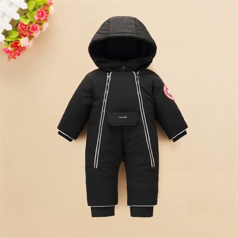 IYEAL Kinderen Baby Kleding Winter Snowsuit Eendendons Romper Outdoor Peuter Meisjes Overalls voor Jongens Kids Jumpsuit 1-4 jaar: Black / 12m
