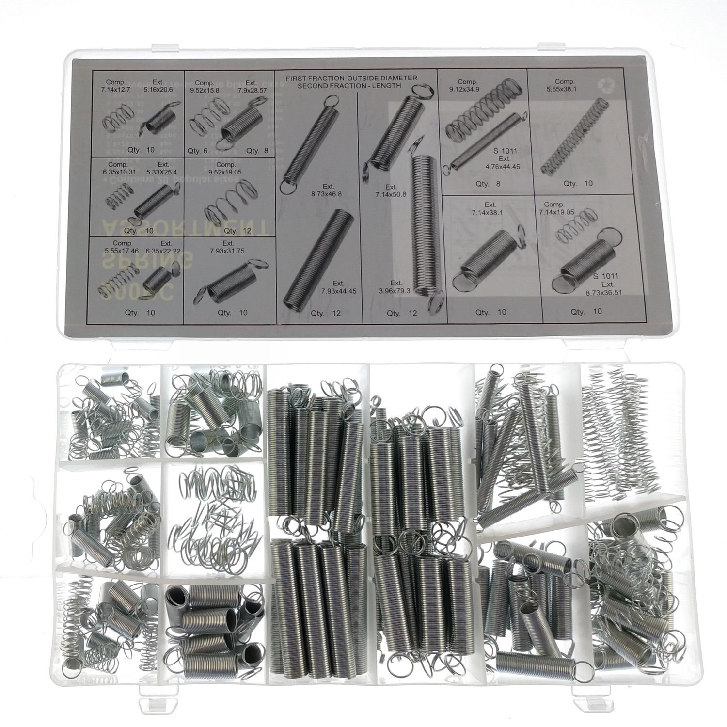 200 Pcs Set Diverse Spring Extension &amp; Compressie In Verschillende Maten