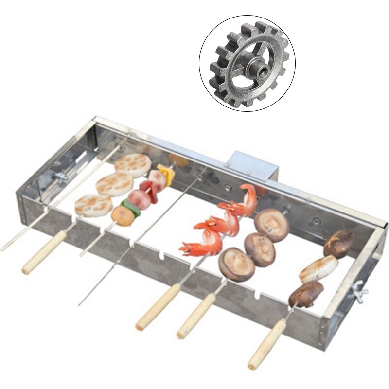 DIY Automatic BBQ Revolving Frame Motor Rotating Gears Suitable for Various Flat Baking Needles Outdoor Barbecue Accessories