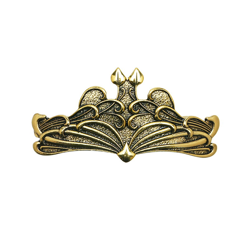 Viking Hairpin Nordic Celtics Knots Crown Vintage Metal Hair Barrettes Dragons Slide Hair Clip Women Hair Jewelry Accessorie: Light Yellow Gold Color