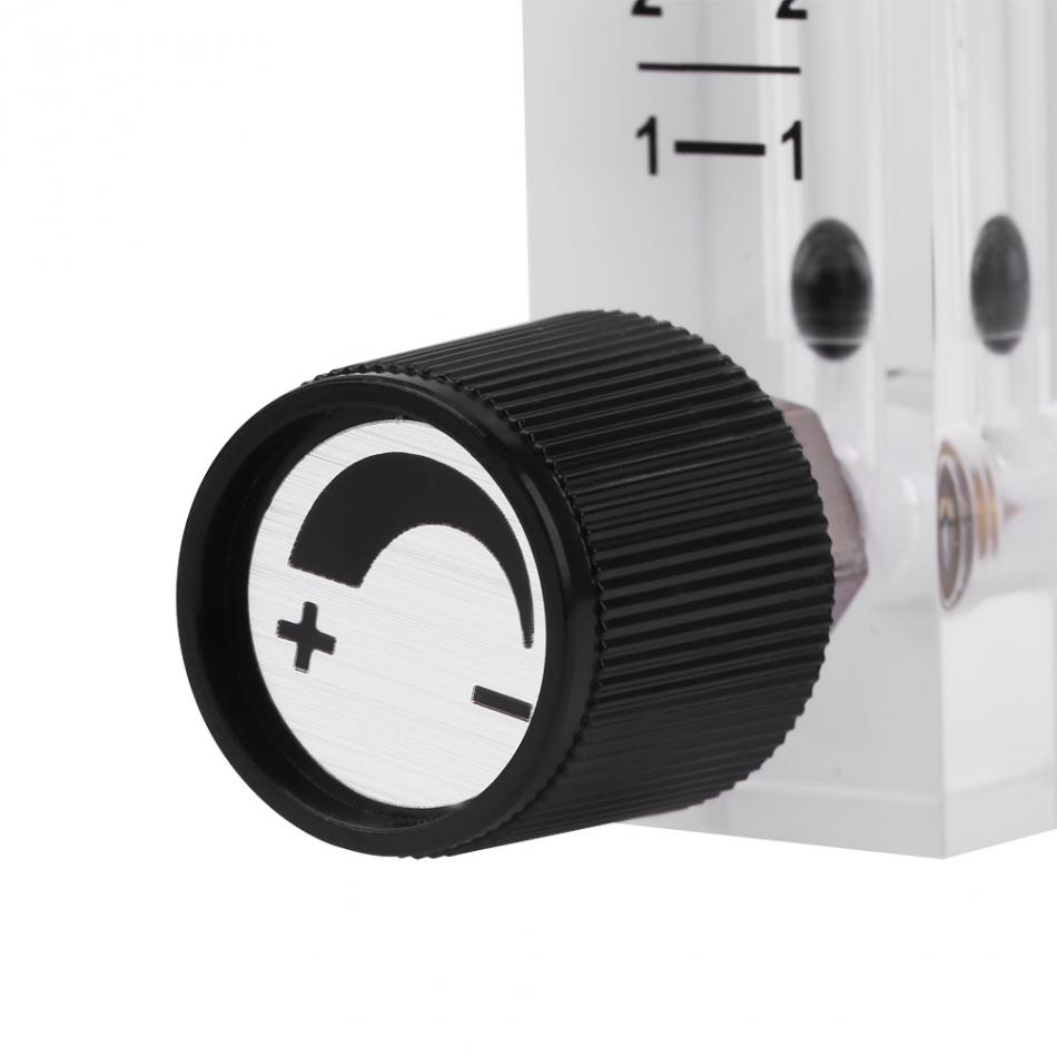 Newstyle 1-10LPM Gas Flowmeter Countor Indicator with Control Valve for Oxygen Air Measuring Tools Square Panel Flow Meter