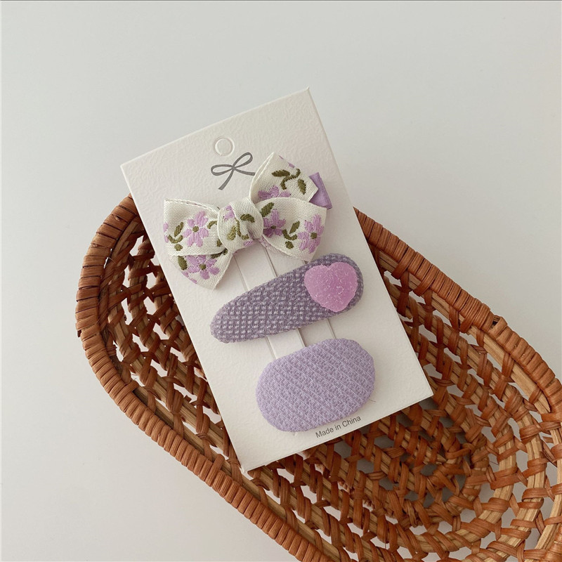 3Stck Bogen Blumen Haar Clip Mädchen Nette Haar Bands Haar Zubehör Handgemachte tuch Headwear Haarnadeln Karikatur Haarnadel Kopfschmuck: 1