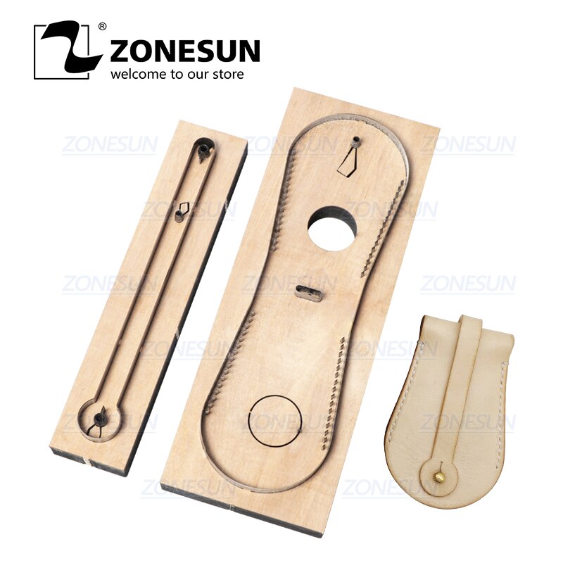 ZONESUN Custom Leather Car Key Chain Die Cuts For Handmade Key Ring DIY Hang Decoration Cutting Clicker Die Steel Rule Die