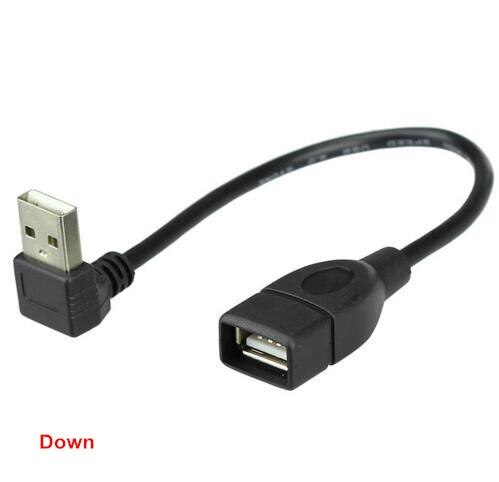 10 Cm 20 Cm 40 Cm Usb 2.0 A Man-vrouw 90 Angled Extension Adapter Kabel Man-vrouw rechts/Links/Down/Up Kabel Cord: Down / 20cm