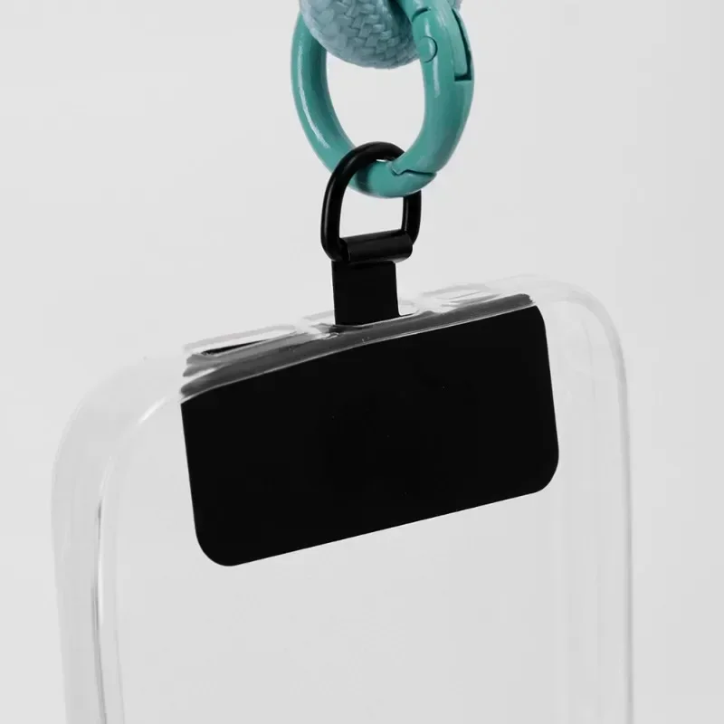 Metal Phone Tether Tab with Anti-Scratch Film Universal Mobile Phone Lanyard Gasket Replacement Stainless Steel Phone Patch Pads