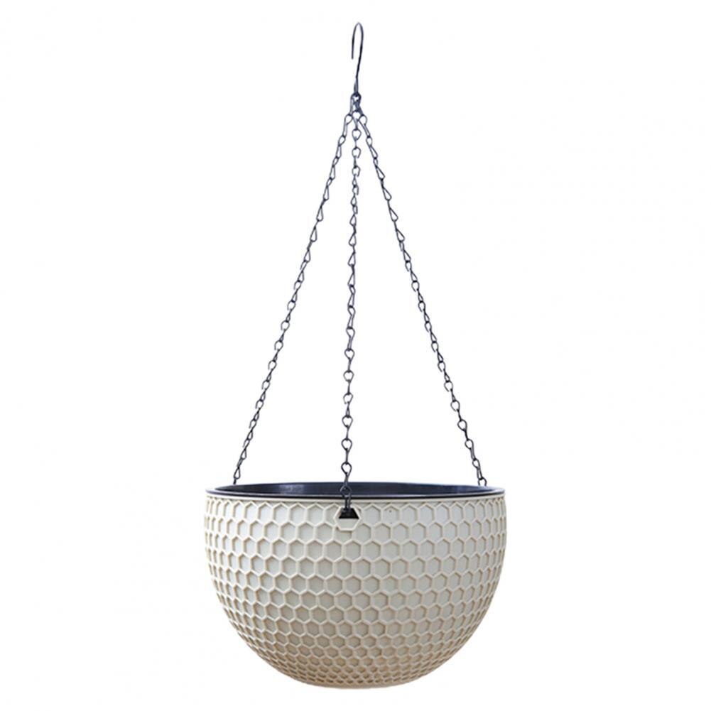 Hanging Plant Pot Waterproof Hanging Flower Basket Outdoor Garden Hanging Plant Pot for Garden Plant Hanger: Yellow