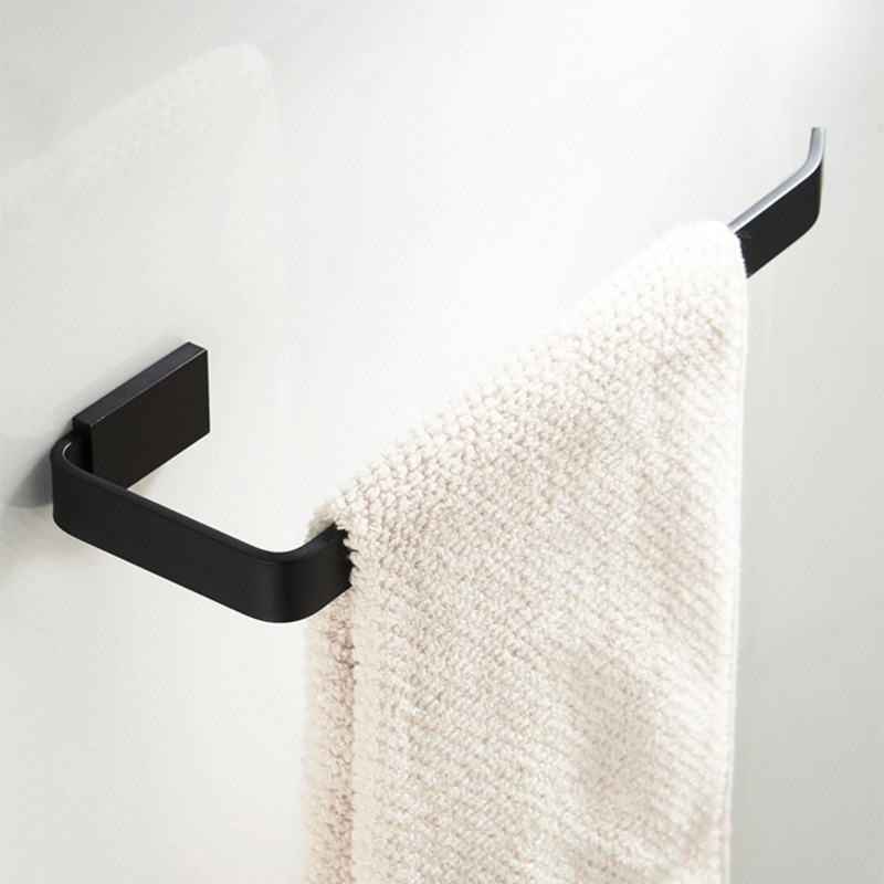 Sort håndklædering vægmonteret antik vintage messing bad badeværelse håndklædeholder bar rail bøjle wc toiletrulle papirholder
