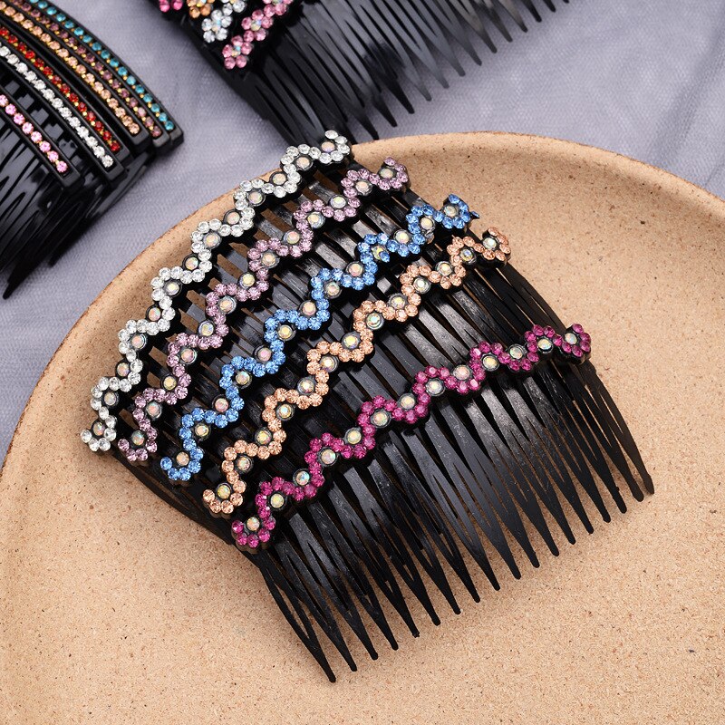 1Pc Rhinestone Bloem Haar Insert Kammen Bruiloft Party Side Kam Hair Styling Accessoires Voor Vrouwen Meisjes Haar Sieraden