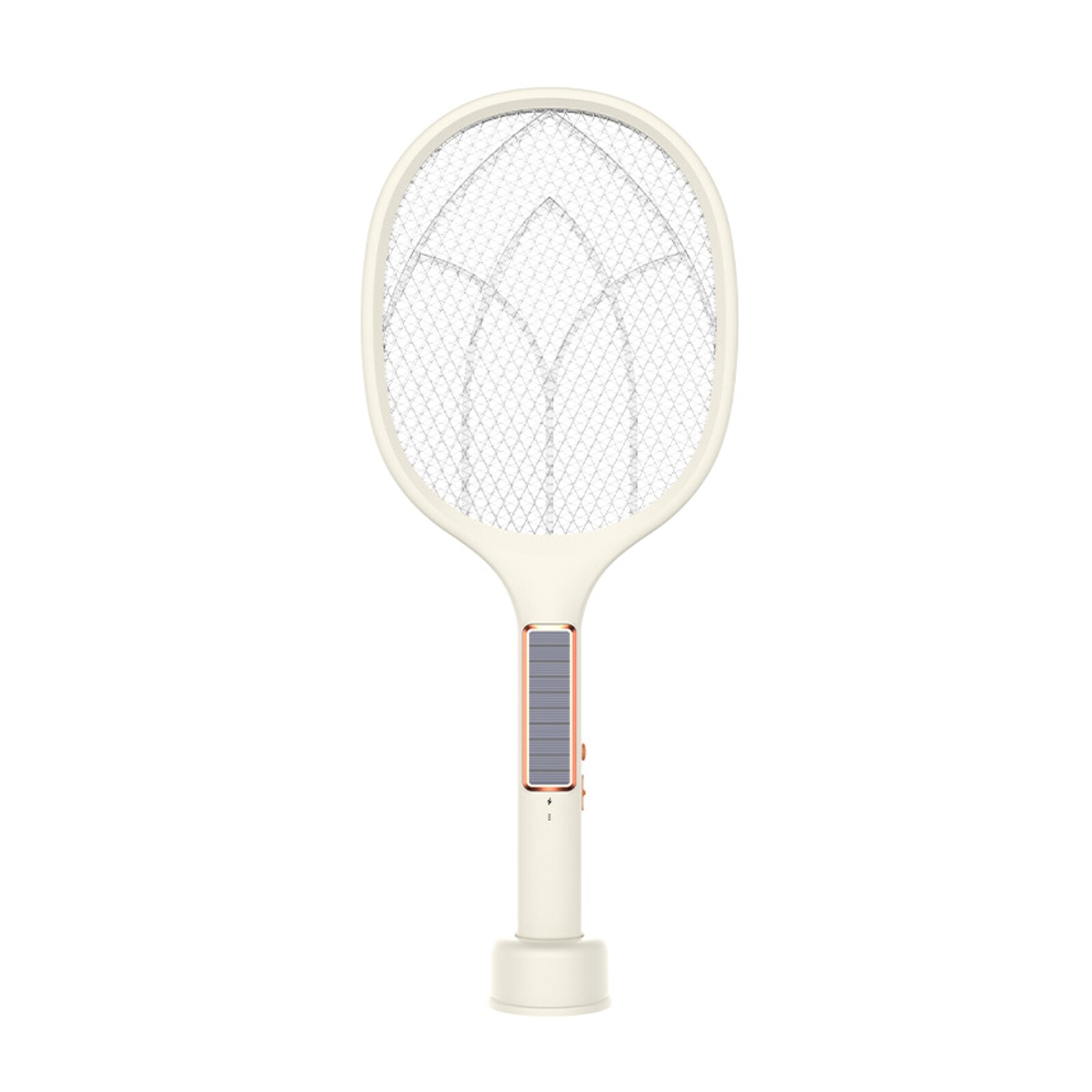 Matamoscas eléctrico recargable por USB, raqueta exterminadora de insectos voladores para el hogar, 1200mAh, insertos, productos de Control de plagas: white