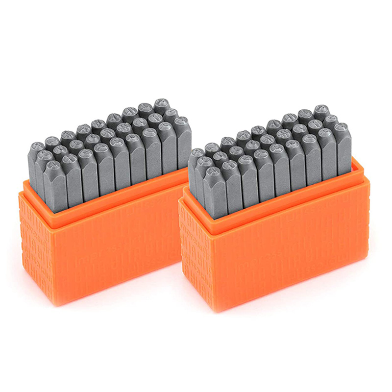 Uppercase and Lowercase Letter Carbon Steel Stamps Set Alphabet Punches for Metal Stamping 3MM