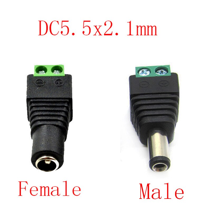 4/10pcs DC5.5x2.1 Plug mannelijke of Vrouwelijke Kabel Draad Connector Voor LED Strip Lassen LED Strip Adapter connector: male and Female / 10pcs