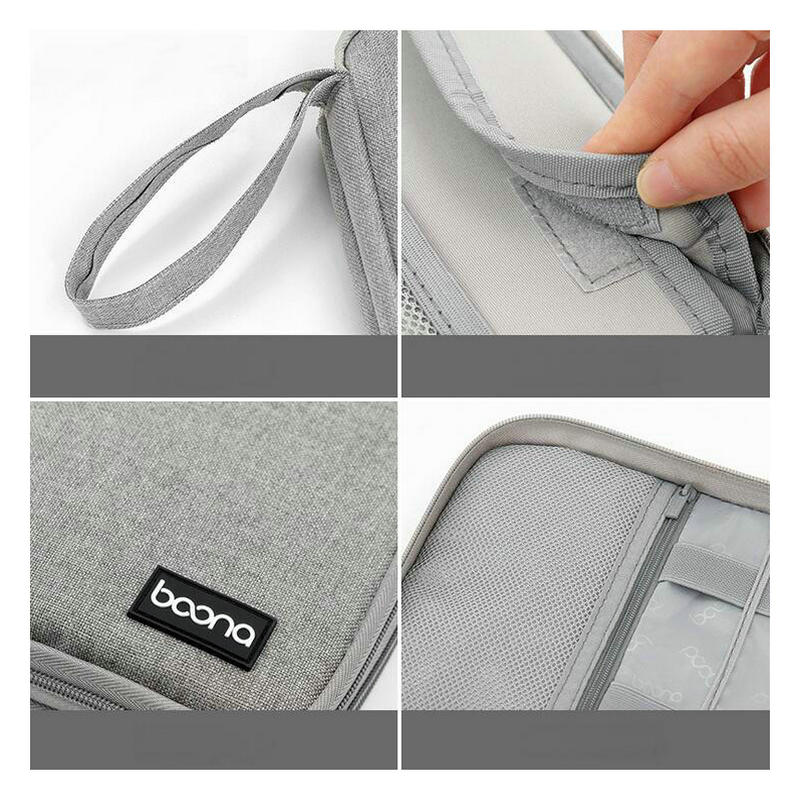 Nuova capacità elettronica borsa da viaggio borsa per documenti per archiviazione di fotocamere cavo di ricarica USB borsa per accessori intimi BN-D002