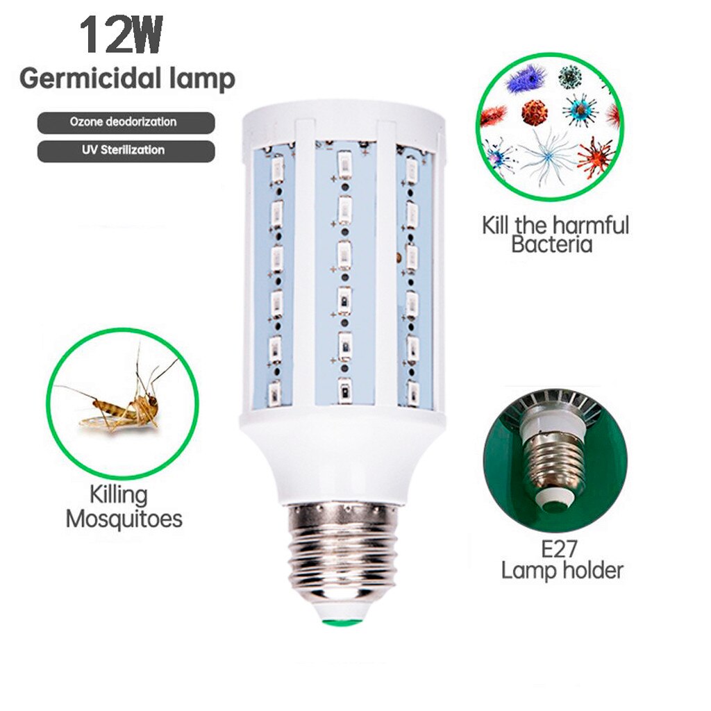 Led Uvc Lamp Uv Kiemdodende Lamp Sterilisator E27 Maïs Licht Desinfectie Light Schone Lucht Verwijder Afstandsbediening 423 #2