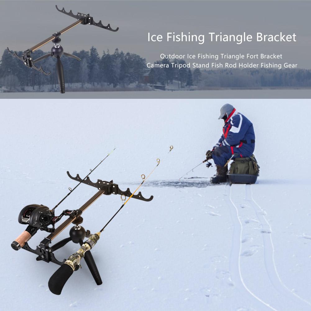 Adjustable Carp Ice Fishing Triangle Bracket Camera Tripod Fish Rod Holder Fishing Gear Tripod Fishing Tackle Accessory