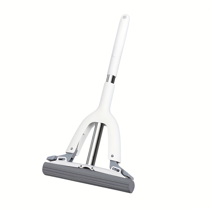 Untior mini svampmopp skrivbord självpressande stark absorberande rengöringsmedel handfri borste för hemmakök badrum rengöringsmedel: Gul