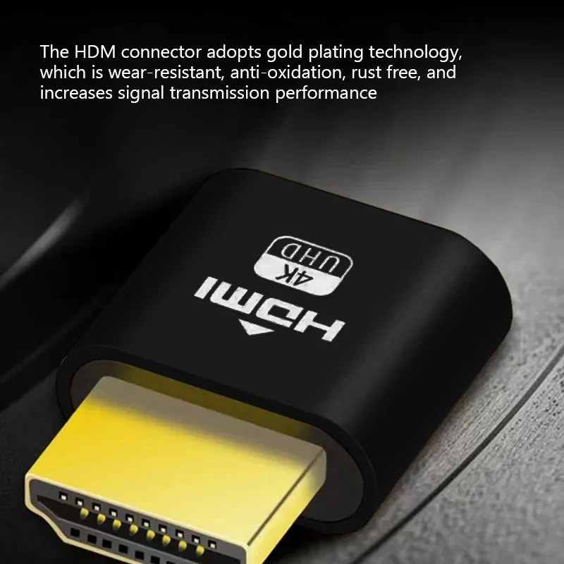 1/2/3/4/5/6Pcs HDMI EDID Emulator Adapter Dummy Plug Display Passthrough Eliminated Emulator Virtual Monitor 4K For PC Laptop