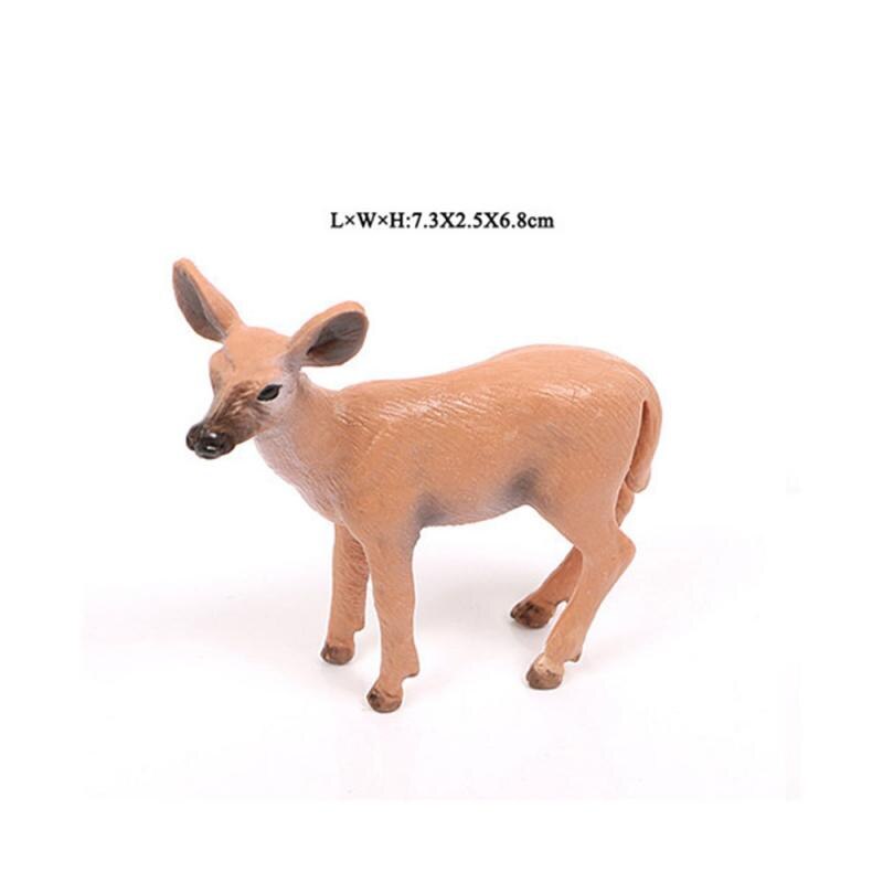 Mini Herten Figuur Kerst Pop Wit-Tailed Rendier Home Party Simulatie Wilde Witte-Tailed Herten Landschap Decor Ornamenten: 05