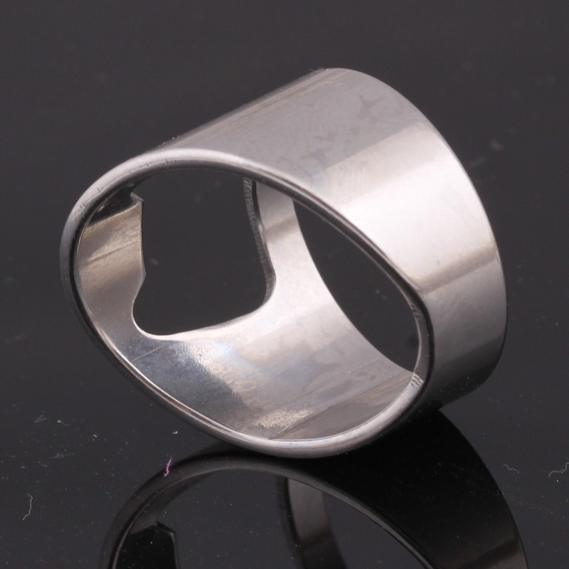 Anillo abridor de botellas, sacacorchos , anillo de dedo de acero inoxidable, abrelatas de cerveza, Gadgets, accesorios de cocina para Bar fresco,