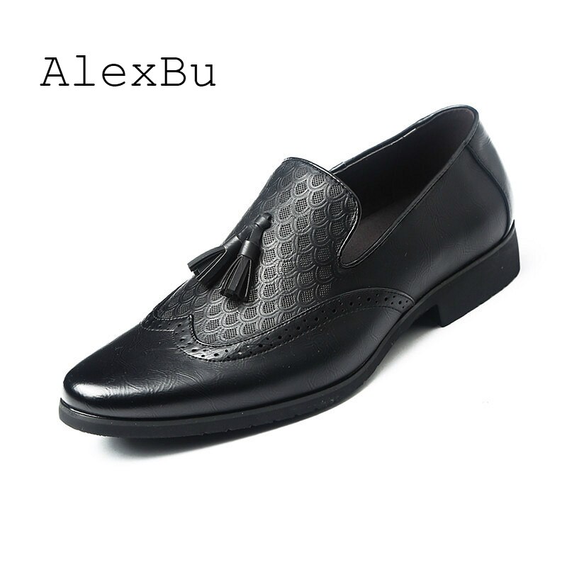 Alexbu frühling herren abendschuhe lederschuhe mann klassische Geschäft büro hochzeit schuh Unterhose an oben