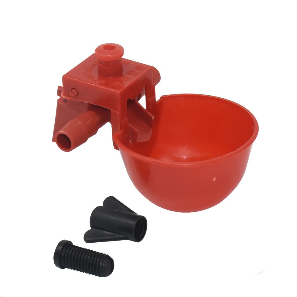 20Set Red Chicken Waterer Automatic Drinking Bowls For Chicken Coop Quail Poultry Chicken Fowl Drinker Farm Drinking Cups