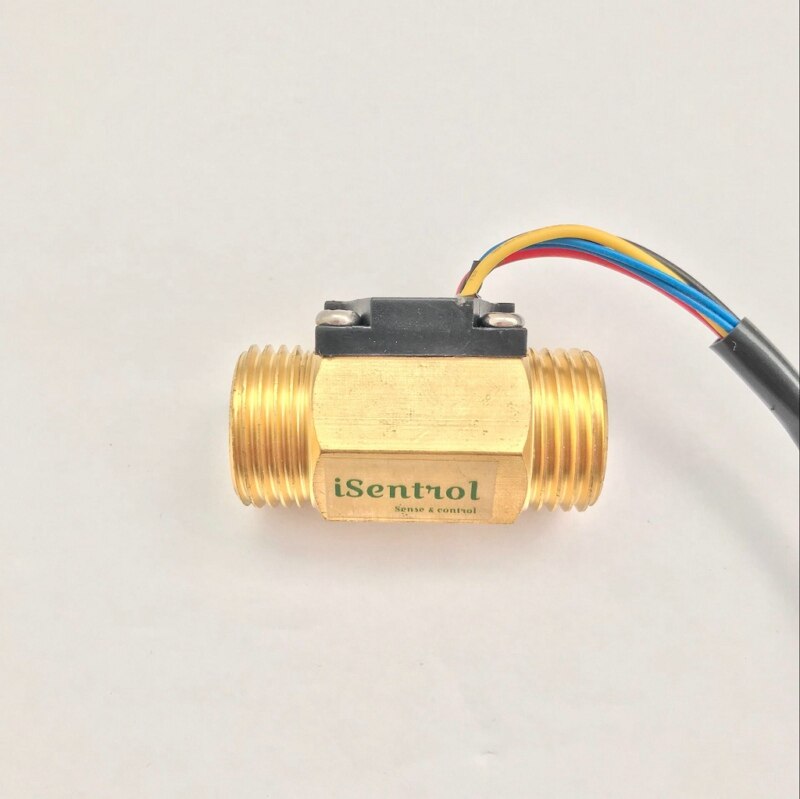 USC-HS21TIT Hall Effect Flow Sensor Water 1-30L/min BSP G1/2&quot; Threaded End Quick Connection error Turbine flowmeter Temperature