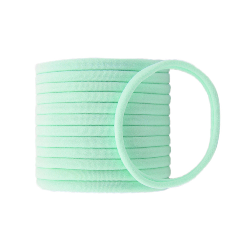 10 pièces/ensemble bandeaux en Nylon souple pour enfants fille bricolage accessoires de cheveux: Marine Bleu