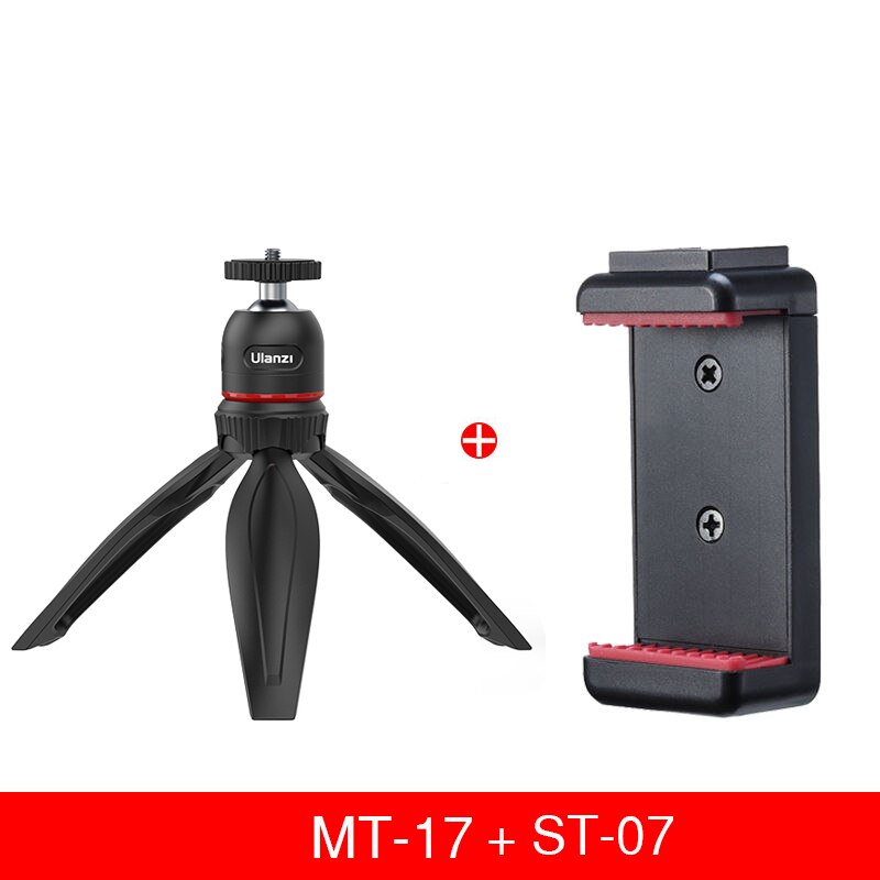 Ulanzi-Mini trípode MT-17 con rotación de 360 grados, trípode ajustable para Smartphone, Vlog, GoPro 9, con tornillo 1/4, monopié: MT-17 add ST-07