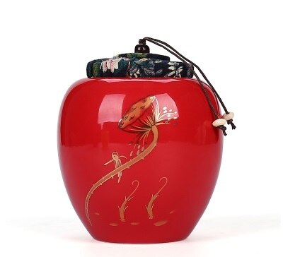Jar Reizen Huishouden Koffie Opbergdoos Fles Bus Seal Craft Klassieke Thee Caddy Organisator Mini Snoep Keramiek Tin: 19