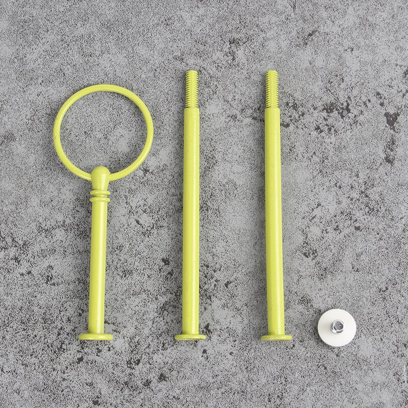 10 stuks mix kleuren rond speciale aanbieding 3- lagen gouden taartbord passend bij taartstandaard stijl: Lichtgeel