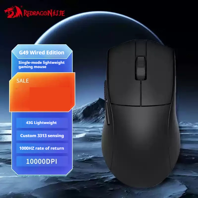Redragon G49 PRO Gaming Mouse Wireless Bluetooth Tri-Mode Ergonomics Lightweight E-Sports Gaming Mouse For PC Gamer Accessories: Red