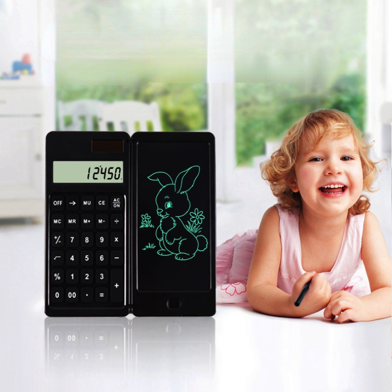 Student Solar Calculator Writing Tablet Portable Smart LCD Graphics Handwriting Pad Board Drawing Tablet