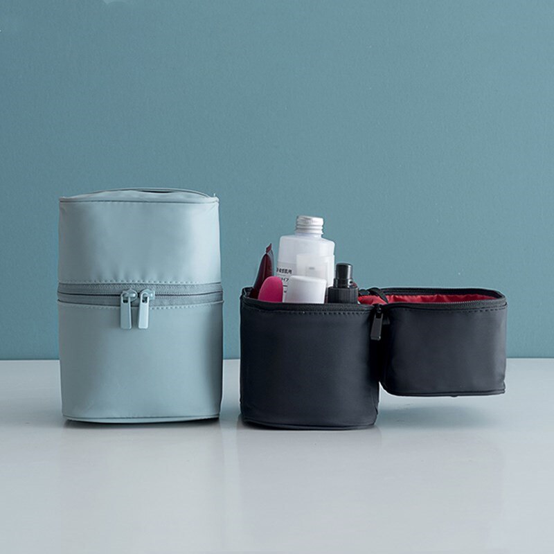 Purdored 1 Pc Solid Cosmetische Tas Cilinder Make-Up Borstel Organizer Toiletartikelen Make-Up Kit Pouch Pakket Reizen Vrouwen Make-Up Tas