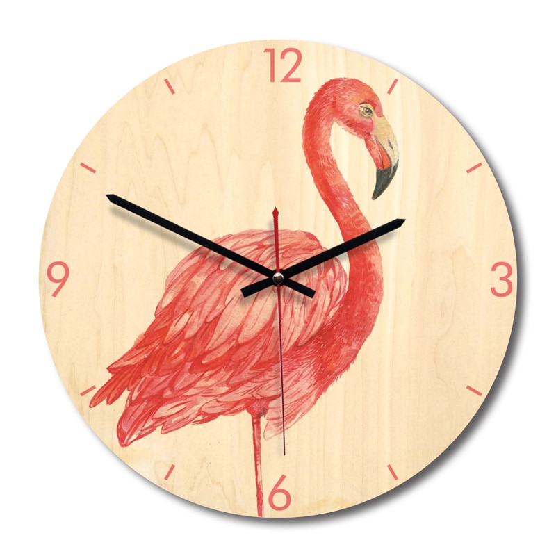 reloj de pared vintage con flamenco de madera para parejas de , reloj europeo para sala de estar o dormitorio decorado
