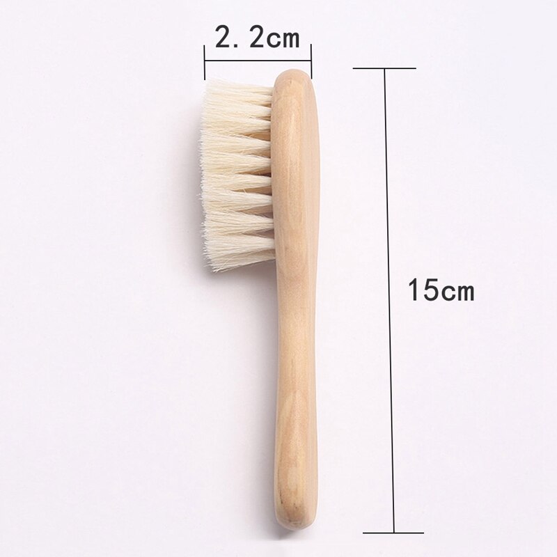 Wooden Handle Brush Baby Hair Brush Newborn Hair Brush Infant Comb Head Massager