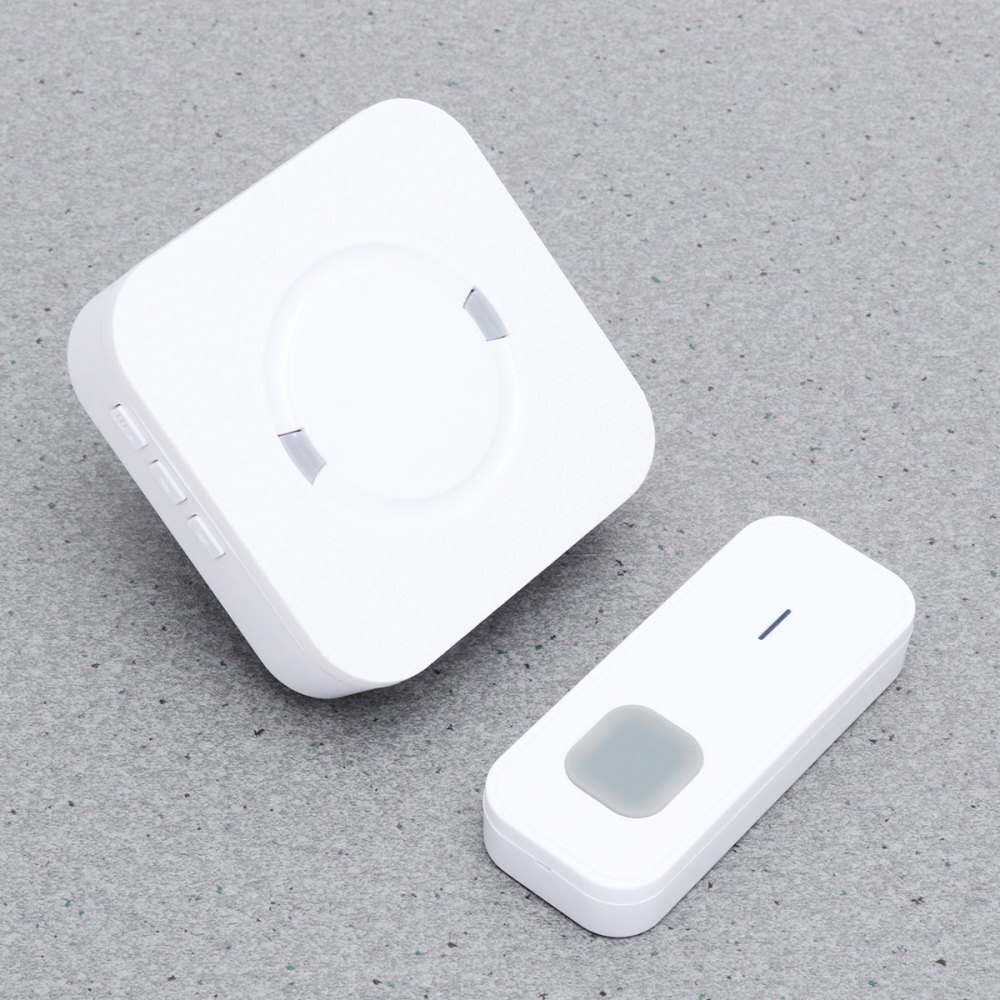 Wireless Doorbell Electronic Door Bell with 55 Tune Song Smart Shop Business Welcome Anti-Theft Device with Plug (Black