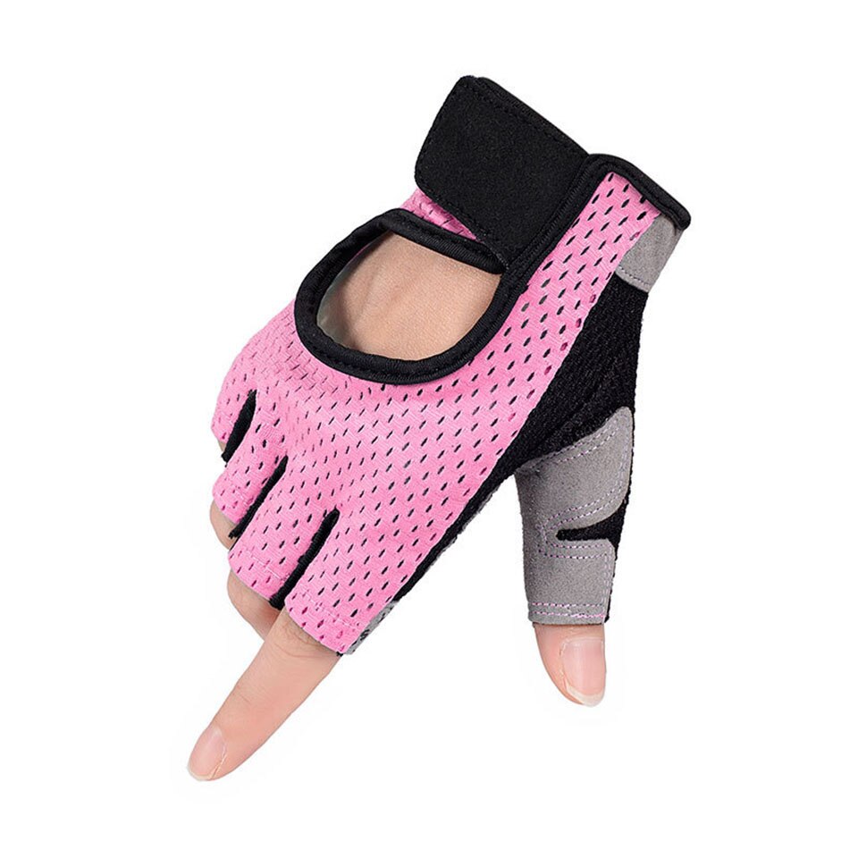 Guanti Fitness traspiranti sollevamento pesi per esercizi pesanti Sport guanti da palestra donna Body Building mezzo dito antiscivolo