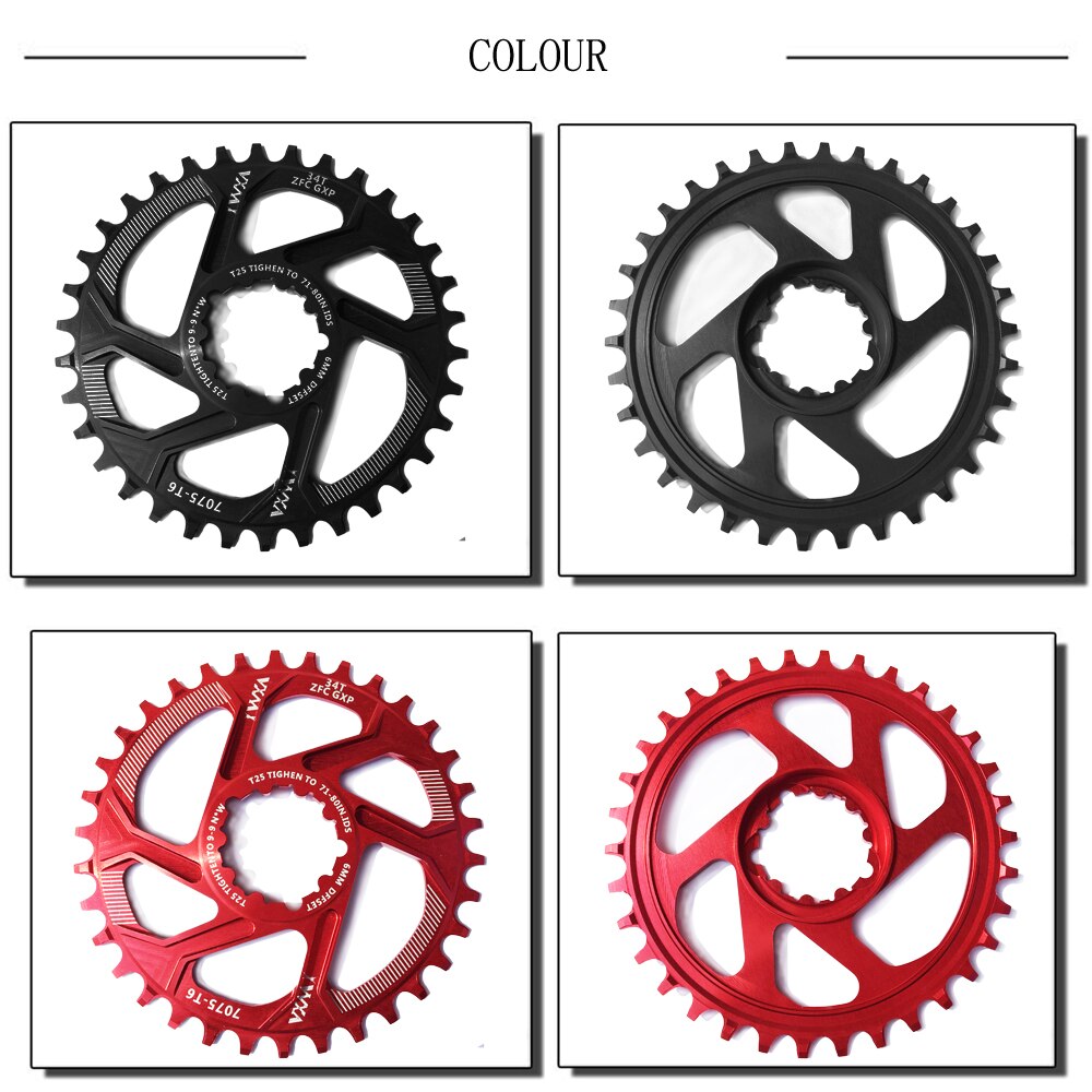 Vxm fietskettingblad 30t 32t 34t 36t 38t smal breed fietskettingblad voor gxp  xx1 x9 xo x01 cnc  al7075 crankstel fietsonderdelen