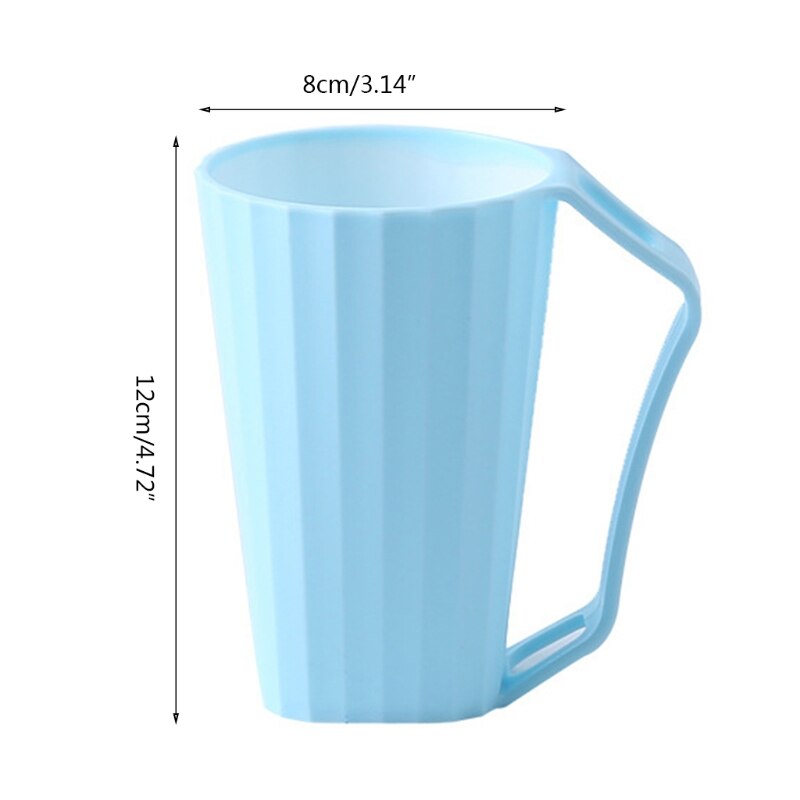 Modern Minimalist Couple Bathroom Tumbler Cup with Handle for Brushing Rinse Toothbrush Holder Household Washing Mug